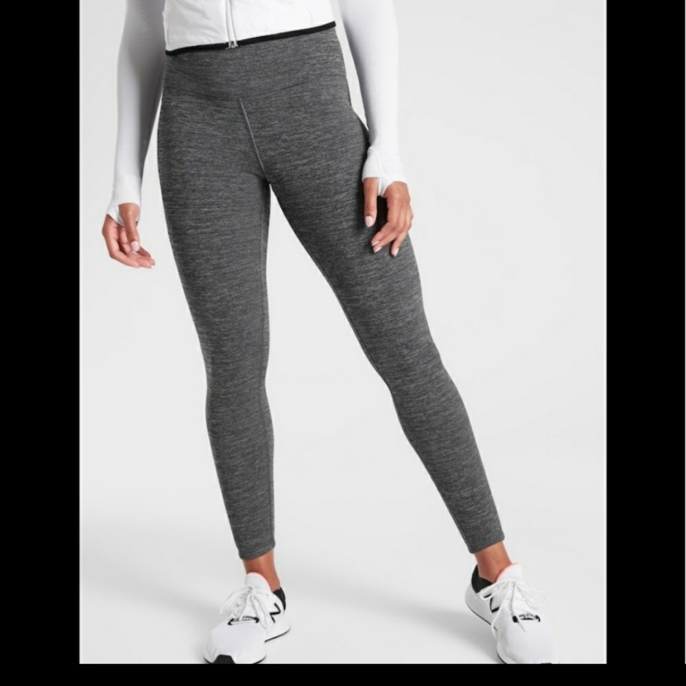 ATHLETA REVELATION HEATHER GREY LEGGINGS SMALL - Picture 2 of 9
